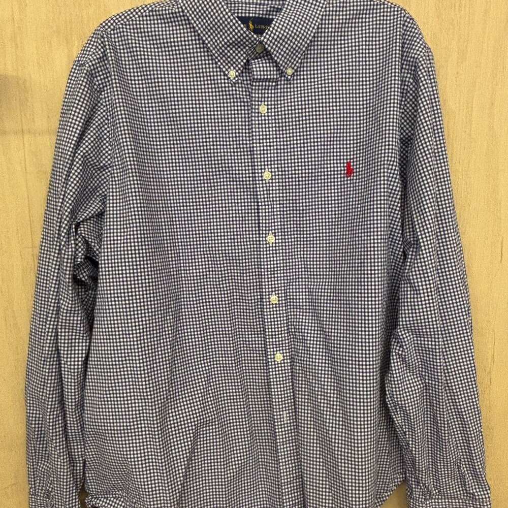 Polo Ralph Lauren Mens Shirt 2XL Plaid Button Down Cotton Preppy Long Sleeve XXL